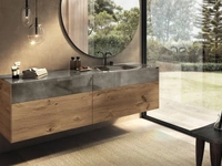 Lavabo integrato in vetro 36e8 di Lago