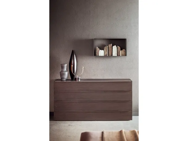 Comodino rotondo Air con top in legno di Lago