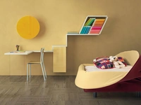 Letto Singolo di design in tessuto imbottito Colletto di Lago