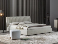 Letto in tessuto imbottito con box contenitore Tonight di Bonaldo