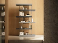 Libreria Air 1462 in laccato e vetro di Lago