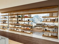 Libreria divisoria in legno e vetro Air 1241 di Lago