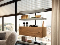 Libreria Air 1463 in laccato e legno di Lago
