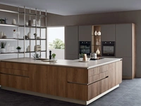 Libreria divisoria in metallo finitura bronzo Tribeca 04 di Veneta Cucine