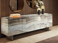 Madia Materia 1003A in vetro finitura marmo XGlass di Lago