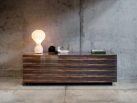 Madia Plenum 0833 in vetro finitura Ebano XGlass e Nero di Lago