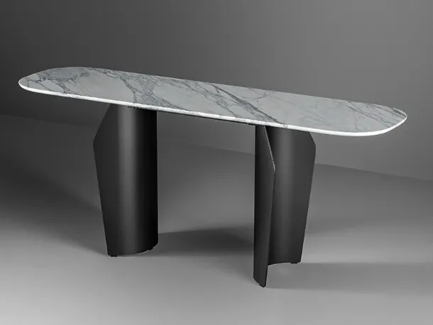 Mobile ingresso Geometric Console in finitura argilla di Bonaldo