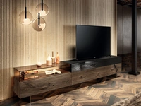 Mobile Porta Tv 36e8 Glass 2149 in legno e vetro di Lago
