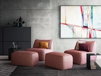Poltroncina in tessuto imbottito Eden di Pianca