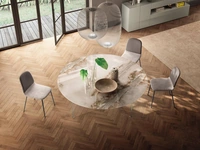 Tavolo Air Slim 2260X rotondo in vetro di Lago