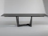 Tavolo Art Wood con piano in legno e base in metallo di Bonaldo