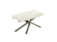 Tavolo allungabile Ouverture Caranto con piano in ceramica e struttura in metallo di Veneta Cucine