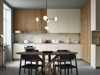 Cucina Moderna Lounge 10 in laminato Bianco Kos e Rovere di Veneta Cucine