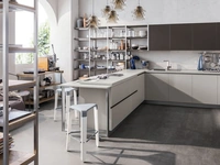 Cucina Moderna Start-Time J 08 finitura Antracite e Grigio di Veneta Cucine